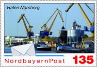 Briefmarke Großbrief Hafen Nürnberg