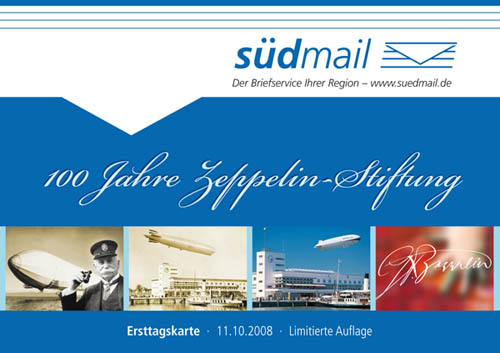 Südmail Zeppelin Ersttagskarte