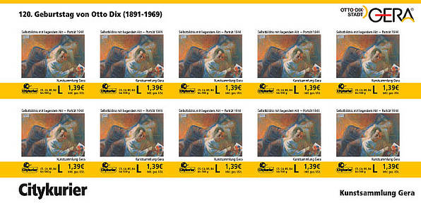 10er Bogen Briefmarken